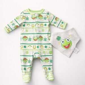 Disney Green Frog Print Kids Pajama Set